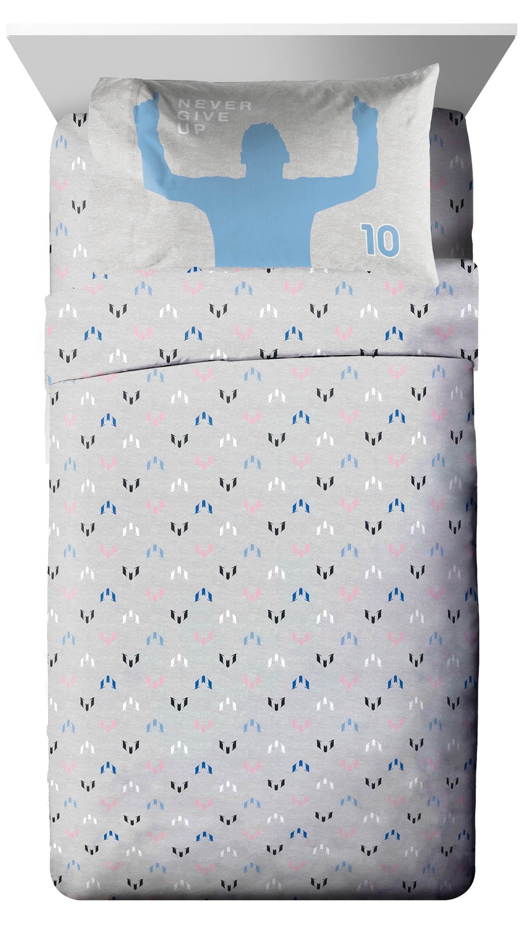Cooling Sateen Lionel 3 Piece Twin Size Bed Sheet Set - Soccer Theme Bedding for Kids & Teens - Breathable Egyptian Cotton Flat & Fitted Sheets - Default Title