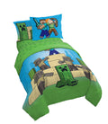 Luxurious Quilted Desert Mob Action 5 Piece Twin Size Kids Comforter Set with Sham - Gaming Bed Sets for Kids and Teens - All-Season Down Alternative Comforter Insert - Default Title