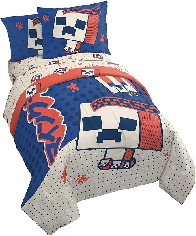 All-Season 7 Piece Full Size Comforter Set with Shams - Kids & Teens Gaming Bedding - Cloud-Like Soft Lightweight Bed Comforter - Default Title