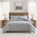 Fluffy Down Alternative Full/Queen Comforter Set, All-Season, 3-Piece, Green Gingham Plaid - Hypoallergenic Ultra-Fluffy Quilt for Winter - Default Title