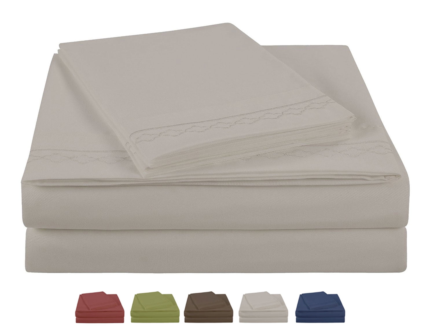 Ultra-Soft Luxury Silver Gray Microfiber bed Sheet Sets, 4-pieces, Twin size - Cooling Hotel Quality Bedding Sheets and Pillowcases - Default Title
