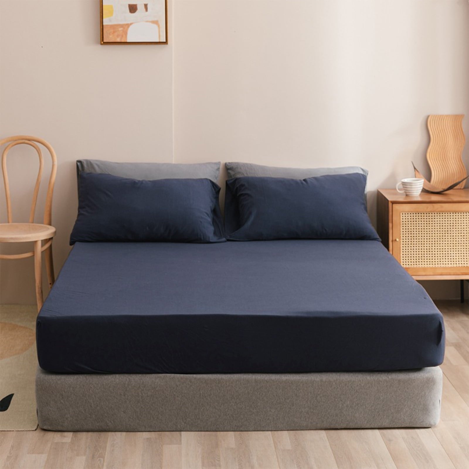 Breathable Luxury Bed Sheet, Queen Size - Deep Pocket Soft Wrinkle and Fade Resistant - Breathable Egyptian Cotton Flat & Fitted Sheets - Default Title