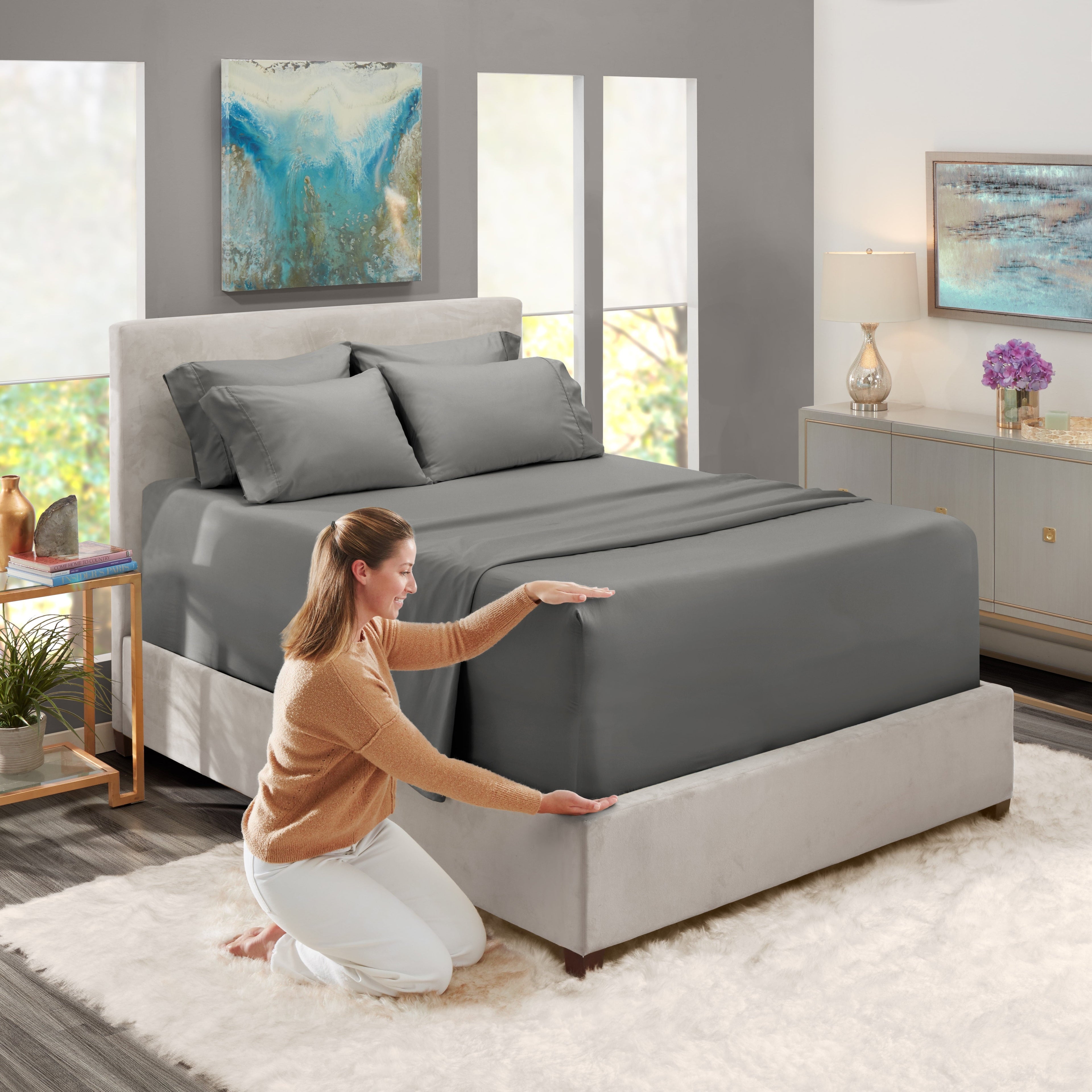 Ultra-Soft Queen Sheets Set, 1800 Series Extra Deep Pocket Sheets Queen Soft Microfiber Bed Sheets, 4 Piece Queen Sheet sets - Luxury Bed Sheet Set with Deep Pockets - Default Title