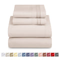 Breathable Luxury King Sheet Sets, 1800 Series Deep Pocket 4 Piece, Luxury Soft Microfiber Bed Sheet Sets, BEIGE CREAM - Cooling Hotel Quality Bedding Sheets and Pillowcases - Default Title