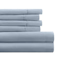 Ultra-Soft Queen, Light Blue Solid Microfiber 6 Piece Bed Sheet Set - Premium Ultra-Soft Pillowcase Pair for Sleeping - Default Title