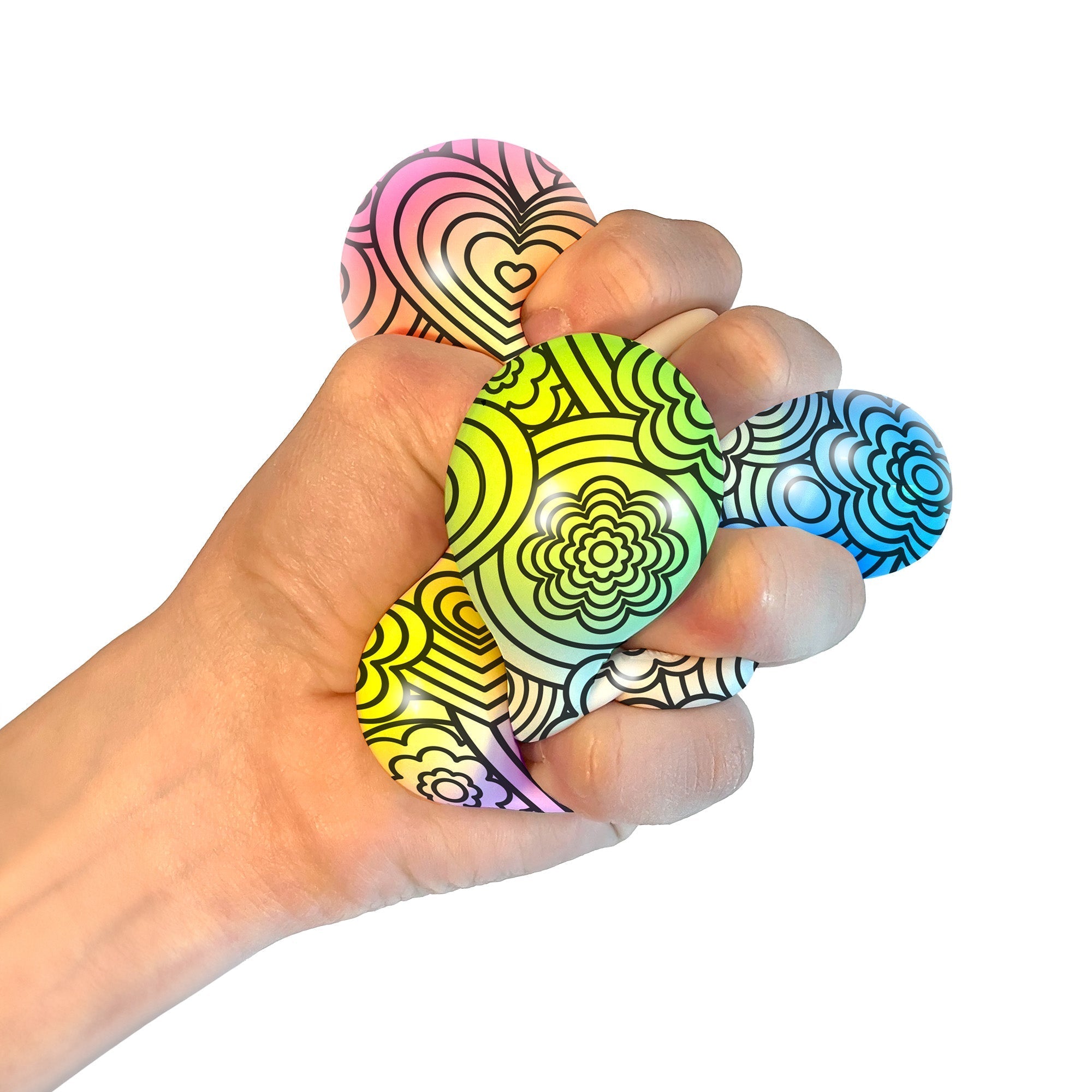 Textured Sensory NeeDoh Press-Doh | Select Oak Terrace - Shaggy Tactile Ribbed Stress Relief Toy Detail