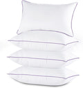 Hotel Collection Set of 4, Cooling and Supportive Bed with Super Soft Down Alternative Fill, Luxury Fluffy Hotel Quality for Side, Bac... - Decorative Throw Pillow Cushion for Sofa & Bed - Default Title