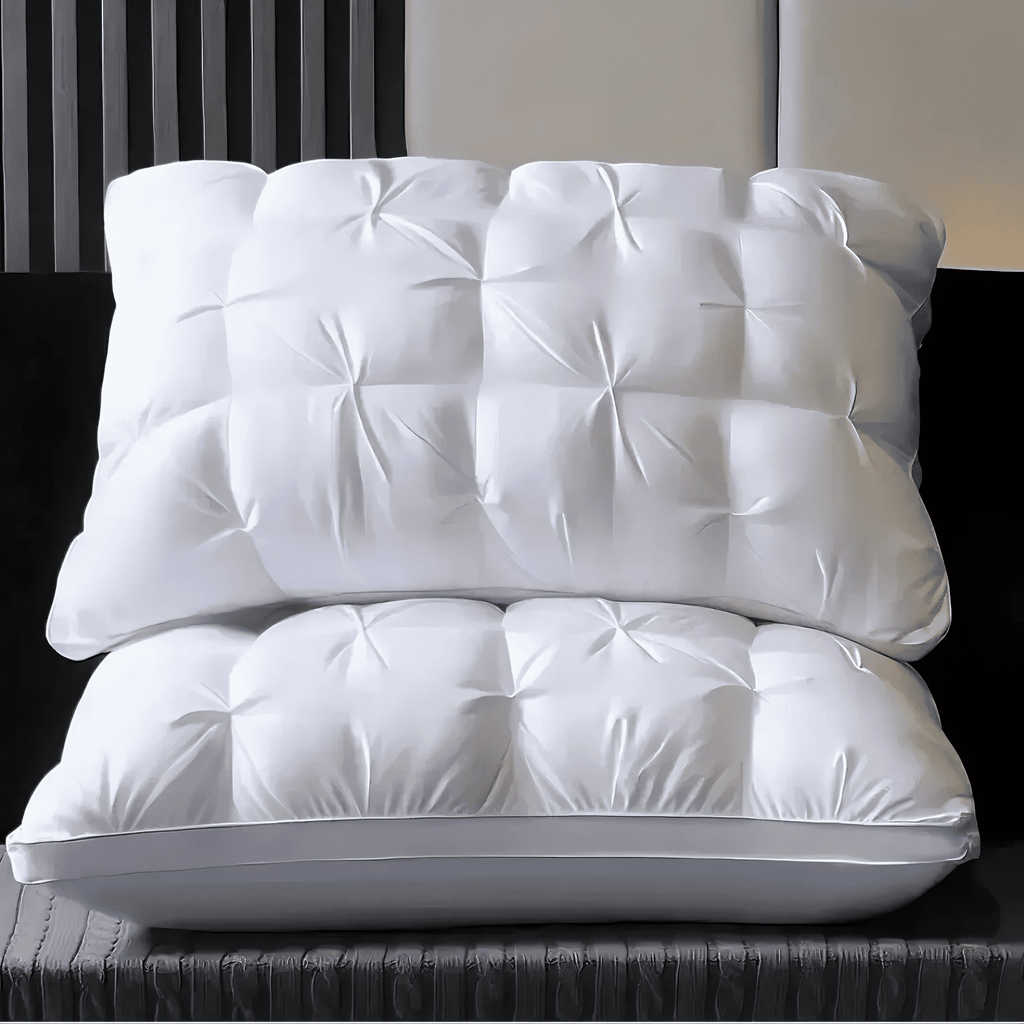Decorative Plump Queen Size Bed Pillows Set of 2, Hotel Quality, Down Alternative Gusseted Bed Pillows for Side, Back, or Stomach Slee... - Hotel Quality Plush Sleeping Pillows - Default Title