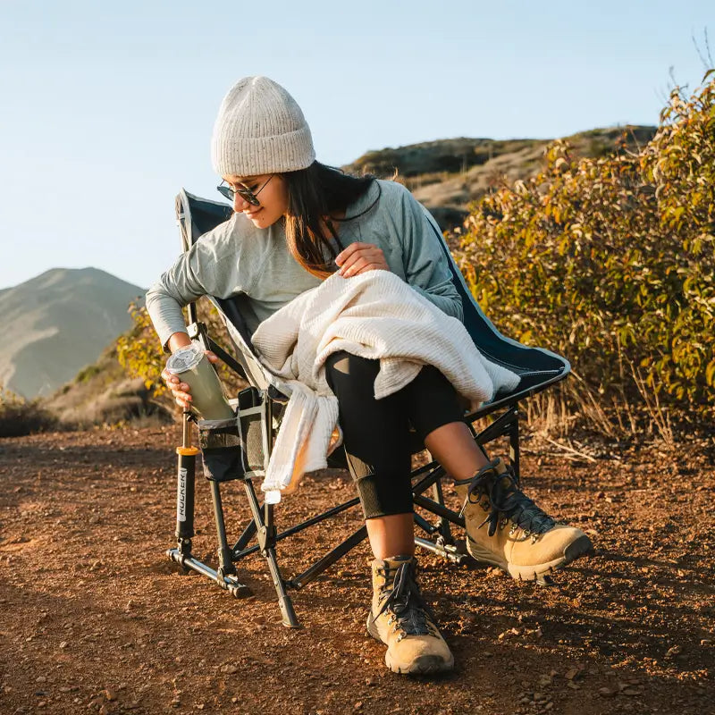Premium All-Weather Pod Rocker - Choice 933 - Patented Spring-Action Rocking Chair for Camping Detail