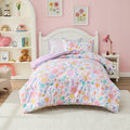 All-Season Floral Comforter Set, Soft Microfiber Flower Bedding Set, 5 Pieces with Comforter, Sheets and Pillowcases, Twin - Cloud-Like Soft Lightweight Bed Comforter - Default Title