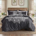 Fluffy Down Alternative Queen Comforter Set, Bedding Comforter Set Queen Size W/ Side Pockets, Black, 9 Pieces - Hypoallergenic Ultra-Fluffy Quilt for Winter - Default Title