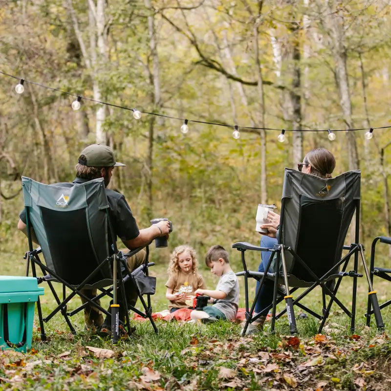 Premium All-Weather RoadTrip Rocker - Choice 855 - Patented Spring-Action Rocking Chair for Camping Detail