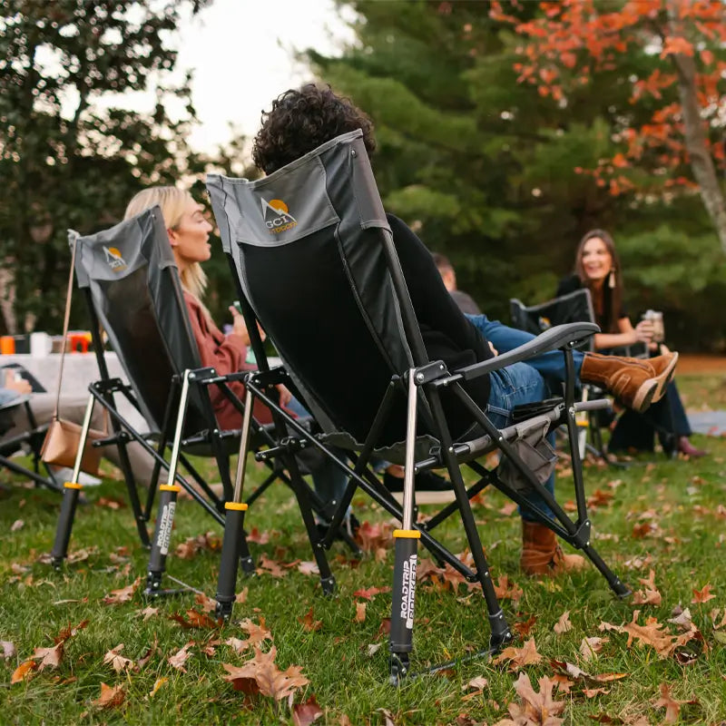 Premium All-Weather RoadTrip Rocker - Choice 855 - Patented Spring-Action Rocking Chair for Camping Detail