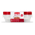 Whimsical Doughnut 4.0-Cup Rectangle Food Storage Containers, Ruby Red, 3 pack - Playful Star & Heart Shaped Geometric NeeDoh - Default Title