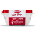 Deliciously Squishy 5.0-Cup Round Food Storage Containers, Ruby Red, 3 pack - Deliciously Soft Cupcake Sensory Glob - Default Title
