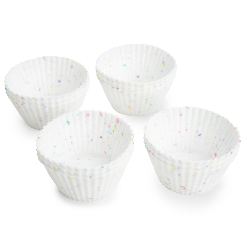 Ergonomic Manual Reusable Non-Stick Silicone Baking Cups (12 Pack) - Standard Size - Confetti - Innovative Kitchen Helper for Modern Cooking - Default Title