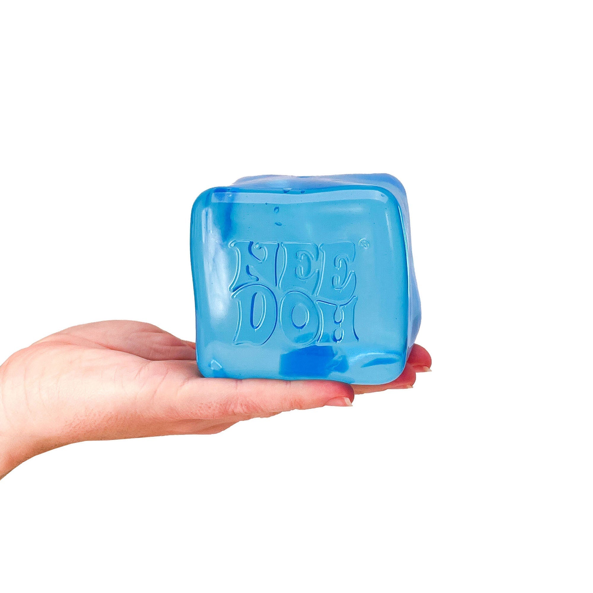Squishable Nice Cube NeeDoh Nice Berg | Reserve Oak Hollow - Translucent Jelly Cool Cube Sensory Toy Detail