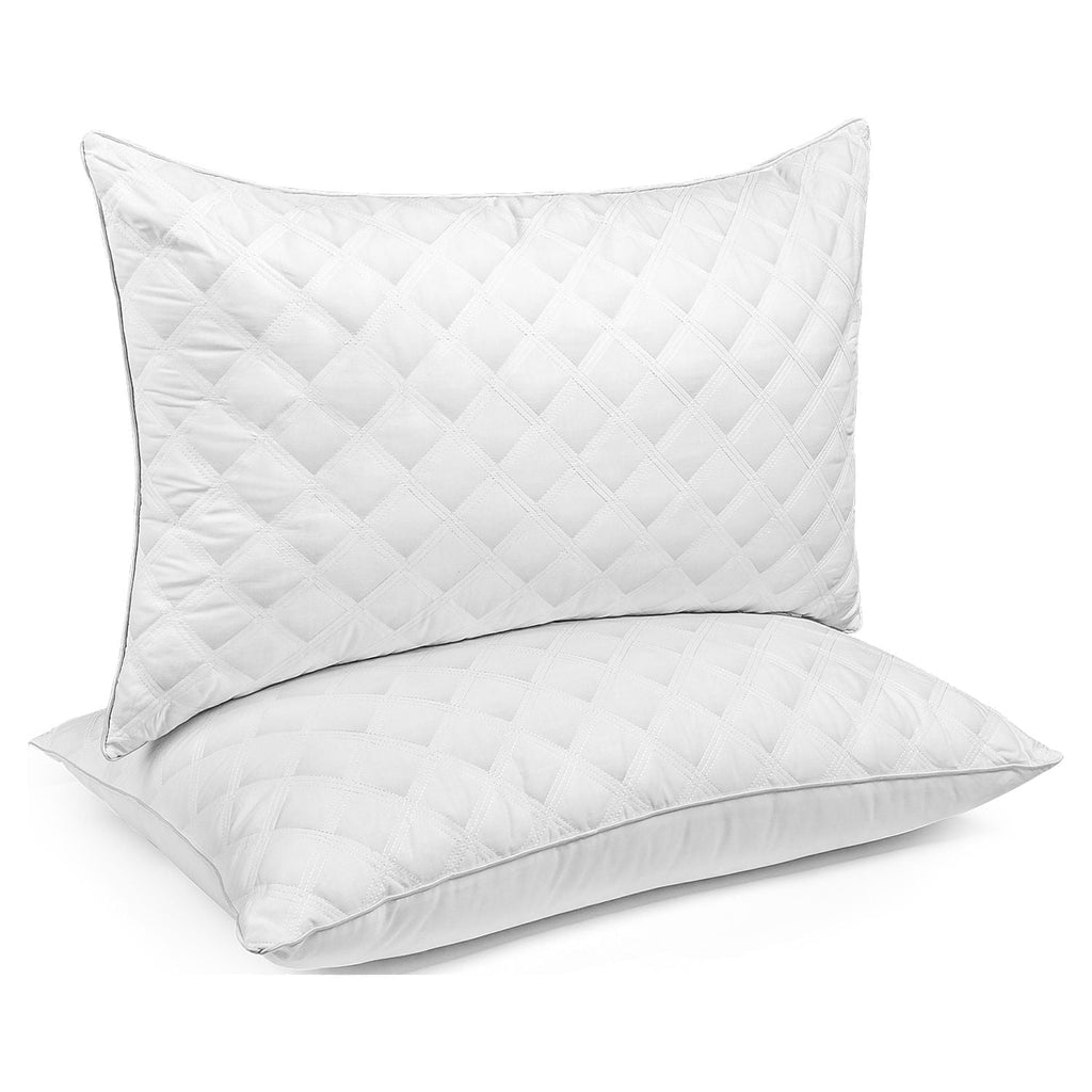 Fluffy Shredded Bed Pillows Queen Size Set of 2 Pillows for Bed 2 Pack Cooling Hotel Collection Down Alternative Pillows 20 x 30 inches - Ergonomic Memory Foam Pillow for Neck Pain Support - Default Title