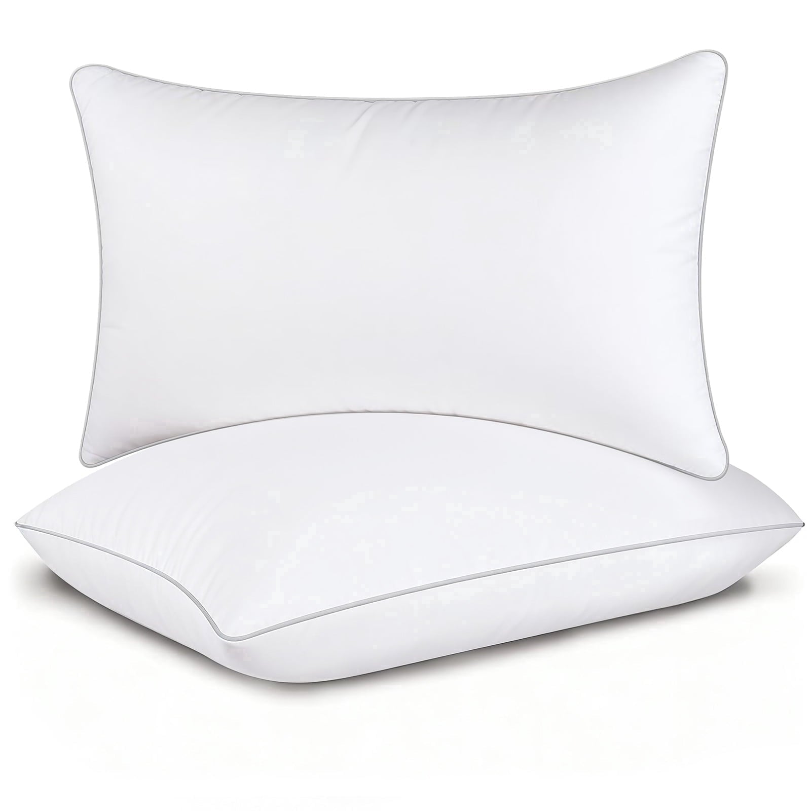 Fluffy Shredded Pillows Queen Size Set of 2, Bed Pillows for Side and Back Sleepers, Soft Down Alternative Pillows, Hotel Quality and... - Ergonomic Memory Foam Pillow for Neck Pain Support - Default Title