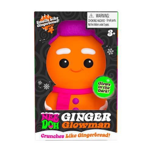 Cute Collectible NeeDoh Ginger Glowman | Select Copper Path - Dino Character Malt-Gel Filled Sensory Glob - Surprise Me! (Random Style)