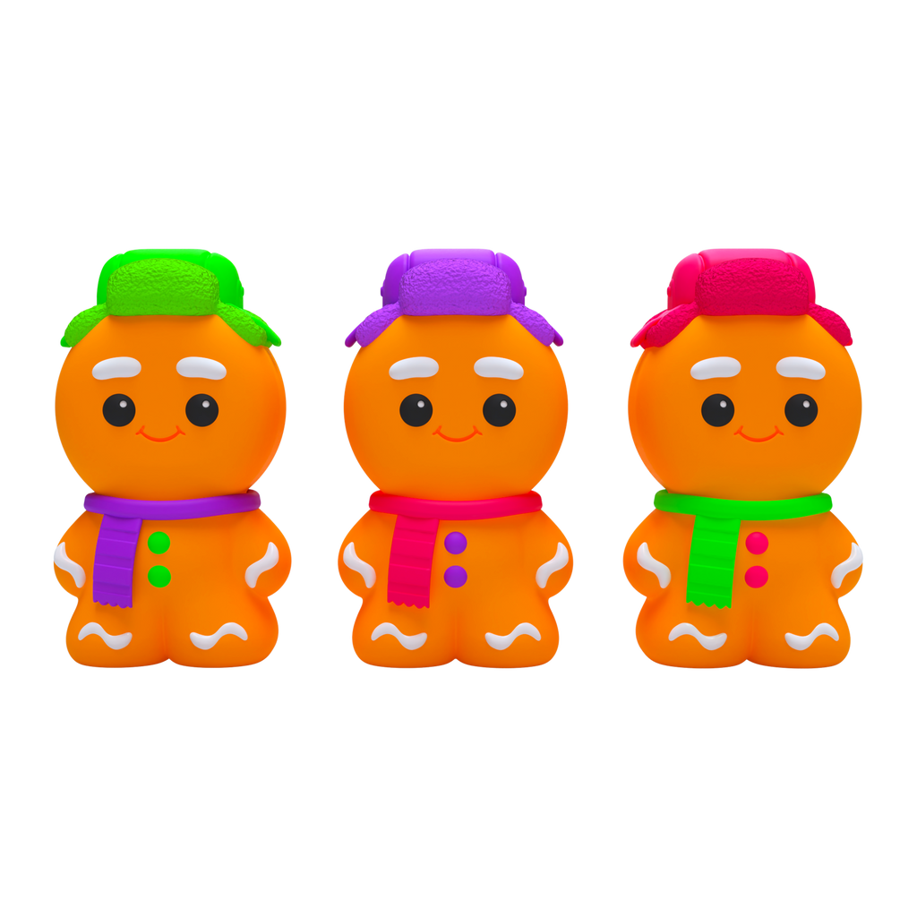 Cute Collectible NeeDoh Ginger Glowman | Select Copper Path - Dino Character Malt-Gel Filled Sensory Glob Detail
