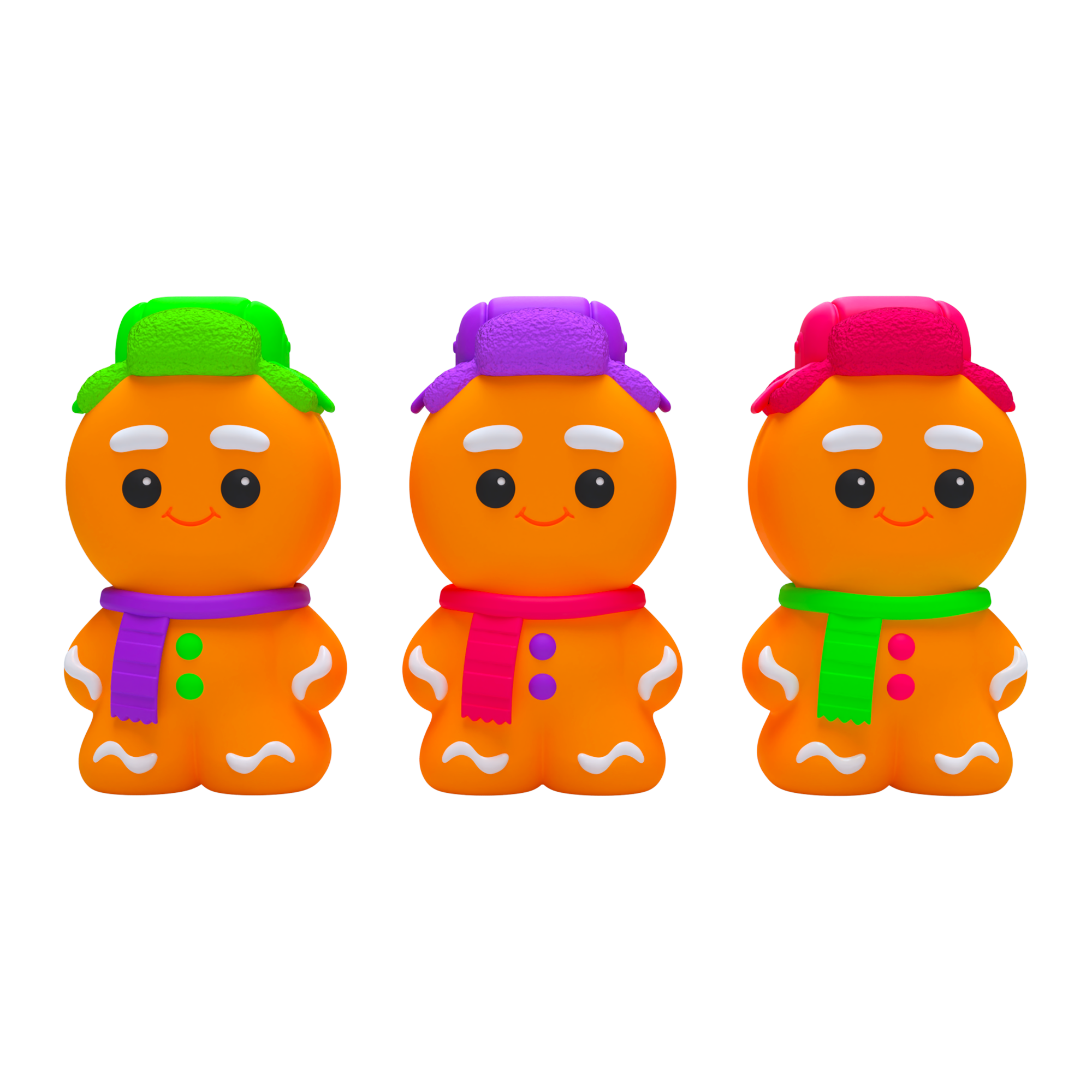 Cute Collectible NeeDoh Ginger Glowman | Select Copper Path - Dino Character Malt-Gel Filled Sensory Glob Detail