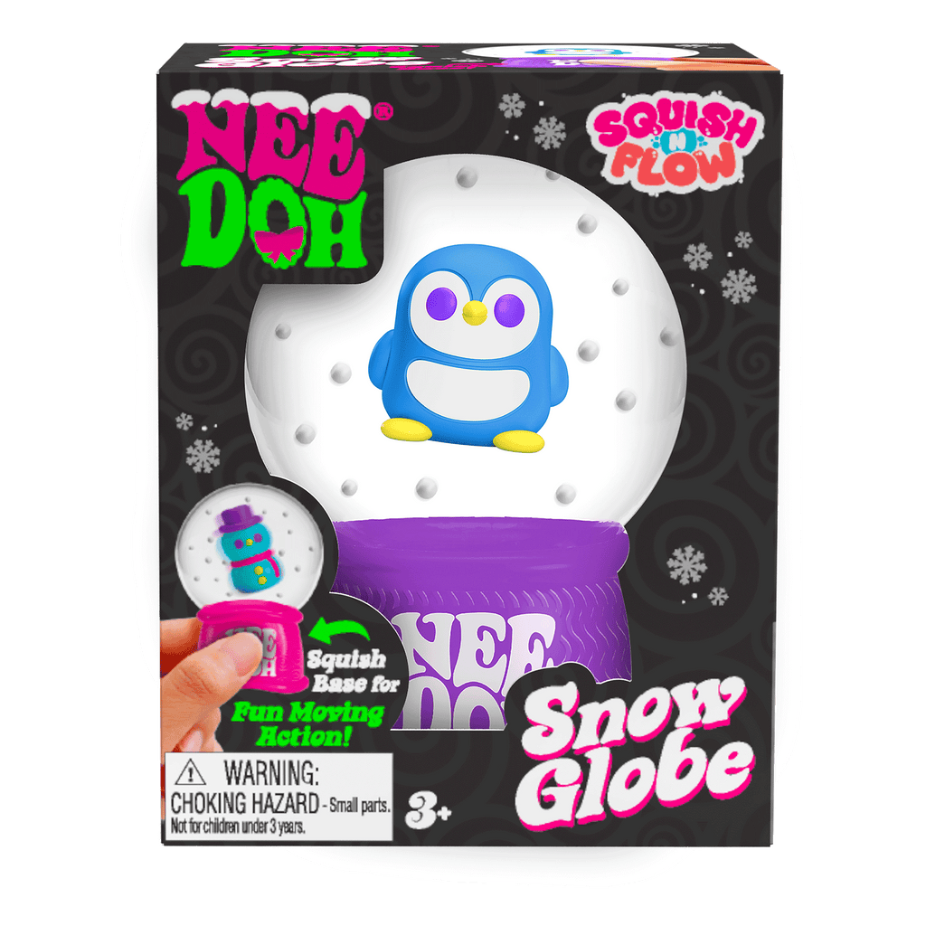 Ice-Cube Texture NeeDoh Squish N Flow Snow Globe | Signature Moonlit Lane - Translucent Jelly Cool Cube Sensory Toy - Default Title