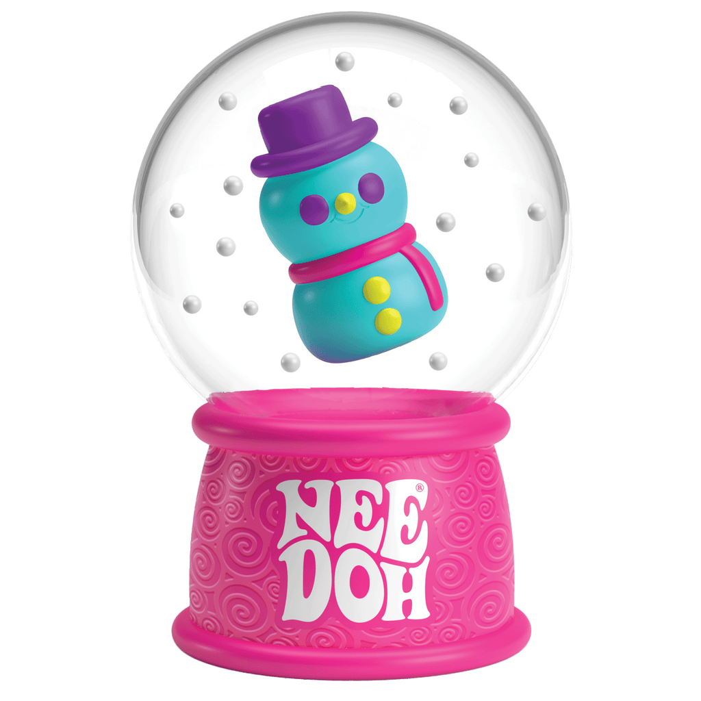 Ice-Cube Texture NeeDoh Squish N Flow Snow Globe | Signature Moonlit Lane - Translucent Jelly Cool Cube Sensory Toy Detail