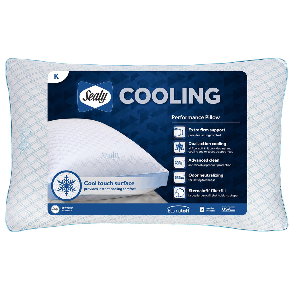 Ergonomic Memory Foam Cooling Performance Odor Neutralizing Extra Firm Support Machine Washable Pillow, King - Hotel Quality Plush Sleeping Pillows - Default Title