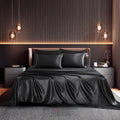 Wrinkle-Resistant Set, Queen, Silky Bed s, 4 Pieces,Black - Cooling Hotel Quality Bedding Sheets and Pillowcases - Default Title
