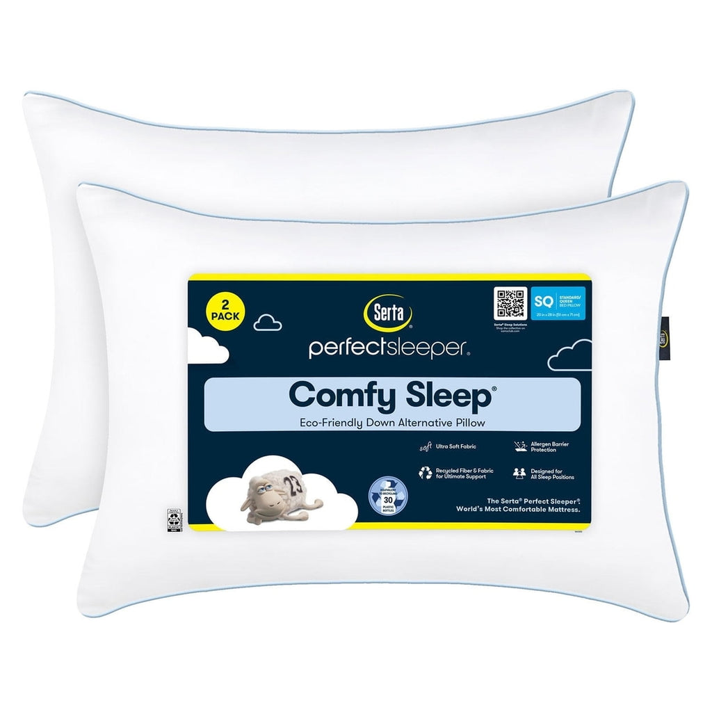 Fluffy Shredded Comfy Sleep Eco-Friendly Bed Pillow Standard/Queen (2 Pk) - Hotel Quality Plush Sleeping Pillows - Default Title