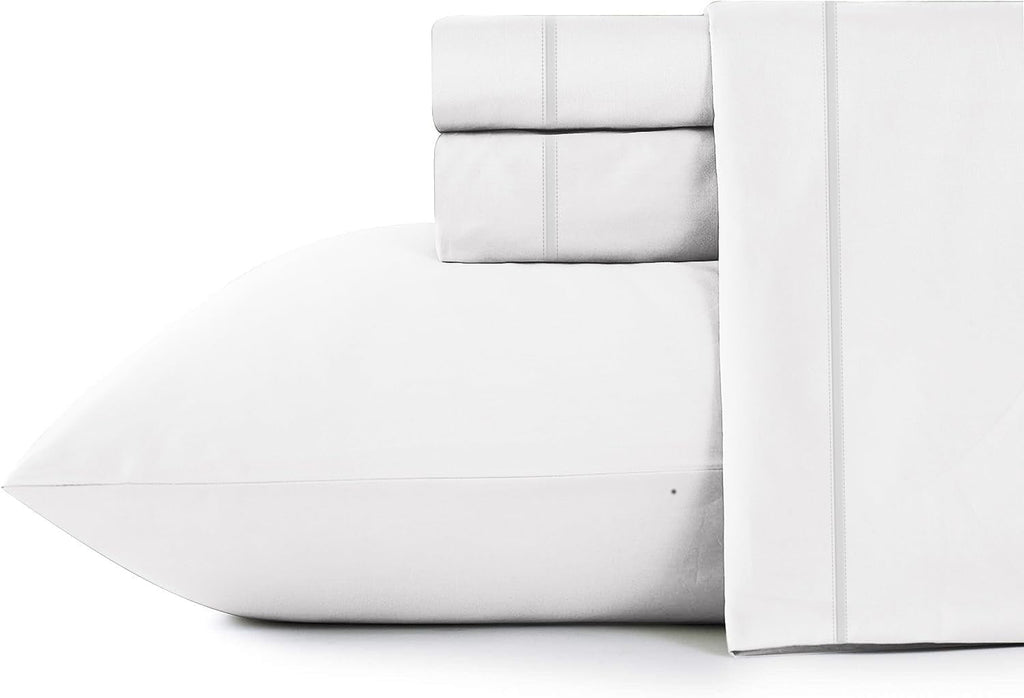 Cooling Sateen Bed Sheets Set 4 Pieces, 600 TC 100% Egyptian Cotton Bed Sheets, Breathable, Soft & Silky Sateen Weave Fits Mattress ... - Breathable Egyptian Cotton Flat & Fitted Sheets - Default Title