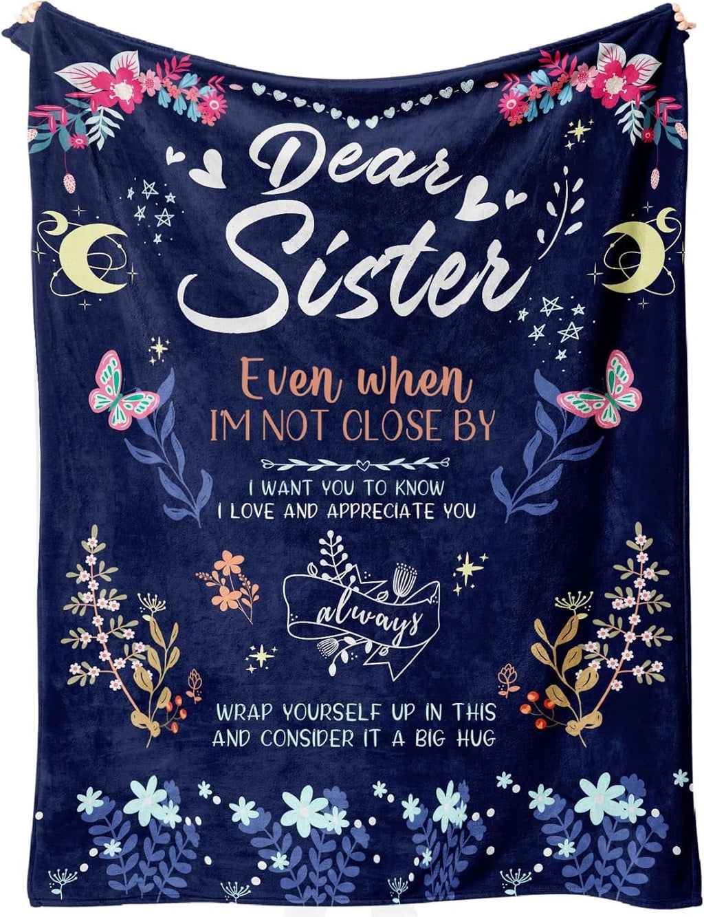 Cozy Fleece Sister Gifts Blanket, Sisters Gifts on Mother's Day, Blanket Present for Sisters on Valentine's Day, Happy Birthday S... - Cozy Fleece Throw Blanket for Couch & Bed - Default Title