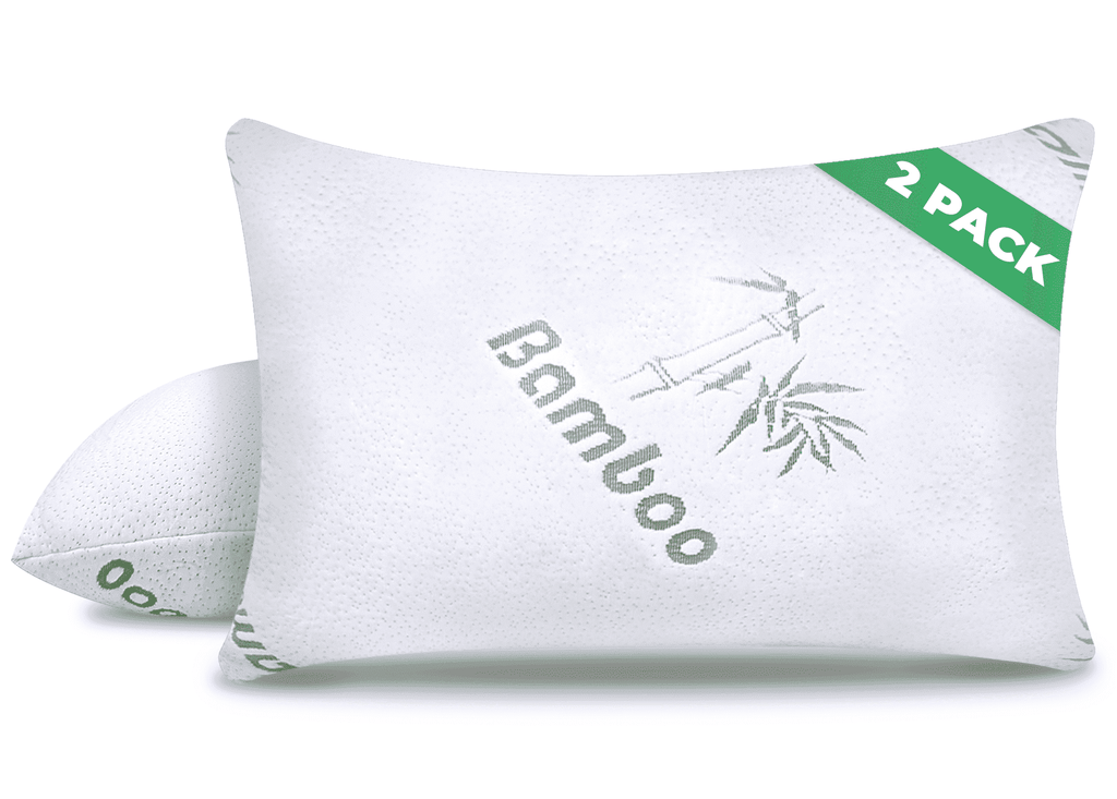 Fluffy Shredded Memory Foam Pillows Queen Size Set of 2 - Cooling Bed Pillows for Sleeping - Back, Stomach, Side Sleeper Firm, Comfy ... - Ergonomic Memory Foam Pillow for Neck Pain Support - Default Title