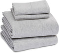 Breathable Luxury Jersey Knit Full Size Sheets 4pc|100% T-Shirt Cotton Blend Super Soft Breathable Jersey Sheets Full Size Bed, Stretch... - Luxury Bed Sheet Set with Deep Pockets - Default Title