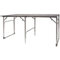 Heat-Resistant Slim-Fold Table - Choice 196 - Slim-Fold Outdoor Cook Station with Storage Shelves - Default Title