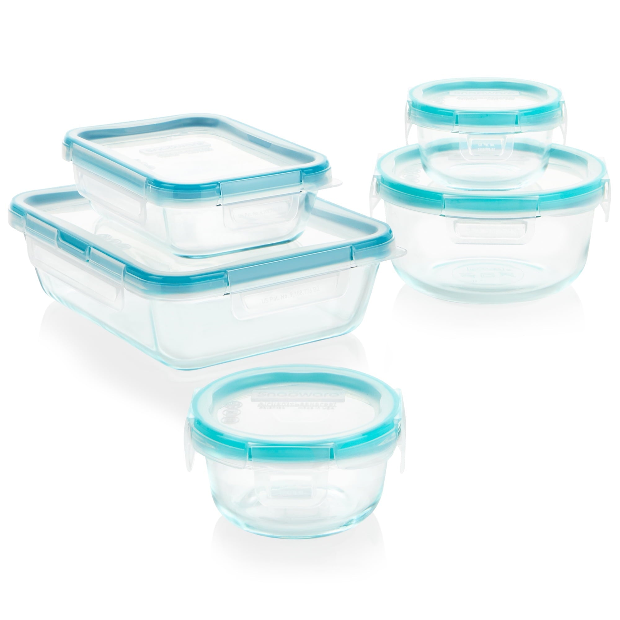Fun Food Fidget Glass Storage Set, 10 Piece - Playful Star & Heart Shaped Geometric NeeDoh - Default Title