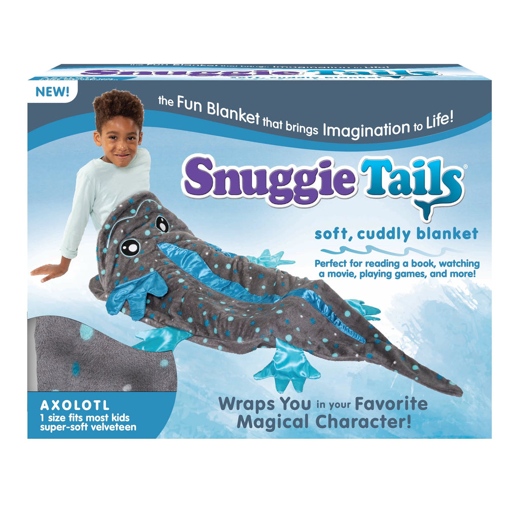 Super Soft Flannel Tails, The Original Wearable Blanket with Sleeves, Super Soft Throw Fleece, Axolotl, Ages 5+ - Luxury Knitted Decorative Throw Blanket with Fringes - Default Title