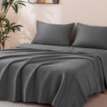 Premium Egyptian Cotton Sheet Set Twin Size Gray, 3 Pieces 140 GSM Brushed Elastic Fitted Soft & Cozy Bed Sheets Set with Deep Pocket - Luxury Bed Sheet Set with Deep Pockets - Default Title