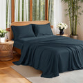 Breathable Luxury 100% Organic Luxurious Bamboo Sheets, Queen Sheet Set 4-Piece with 16" Deep Pocket, Silky Smooth Luxury Bed Sheets, N... - Premium Ultra-Soft Pillowcase Pair for Sleeping - Default Title