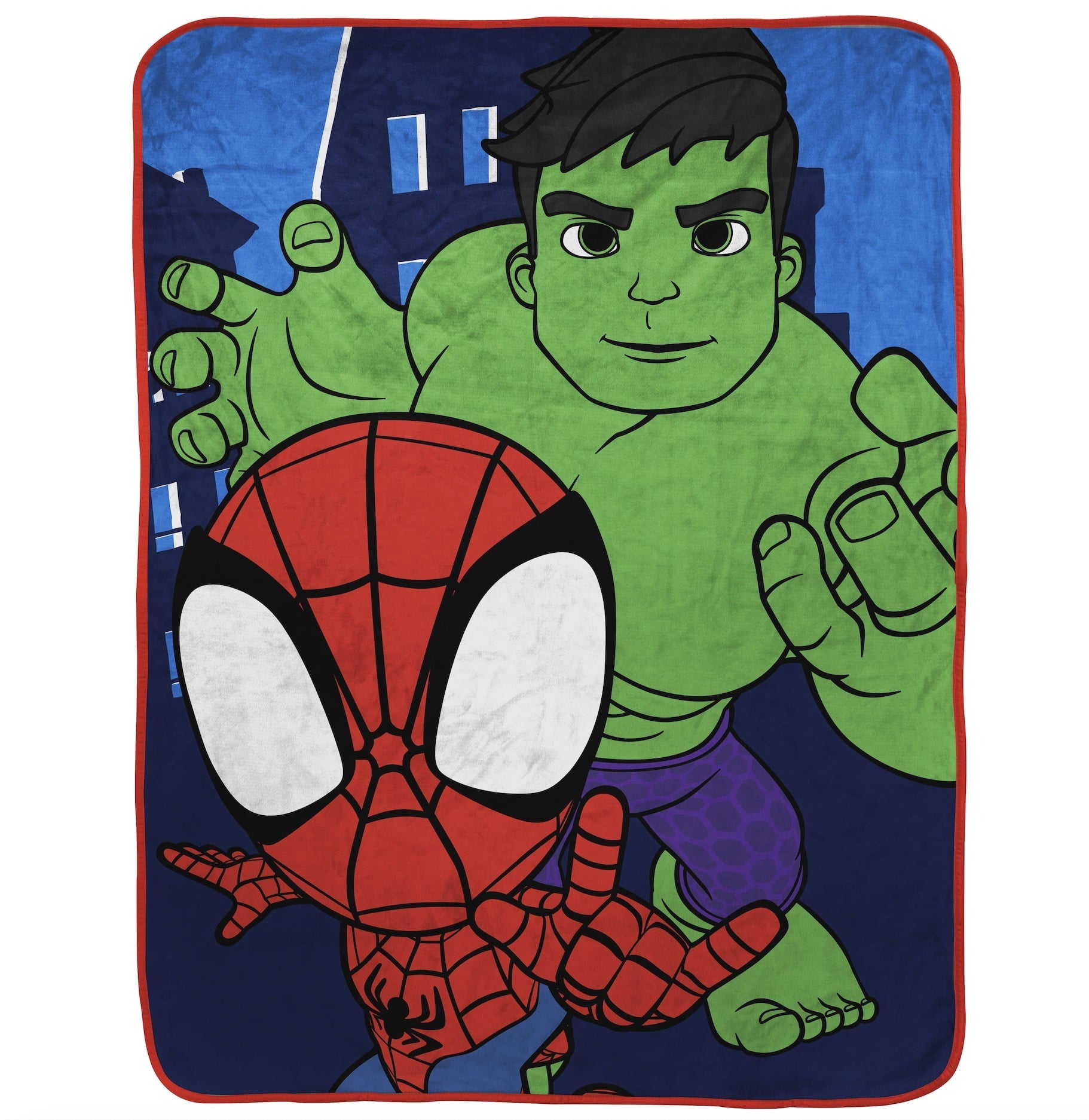 Decorative Knitted Spidey & His Amazing Friends Kids Throw, 46 x 60, Microfiber, Blue, Marvel - Super Soft Reversible Sherpa Flannel Blanket - Default Title