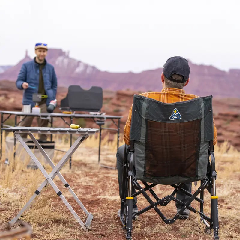 Smooth Motion Stowaway Rocker - Choice 794 - Patented Spring-Action Rocking Chair for Camping Detail