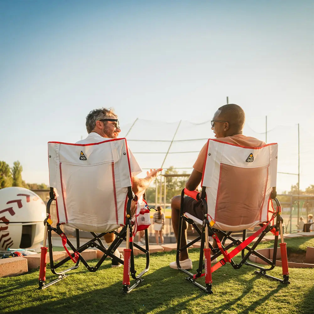 Smooth Motion Stowaway Rocker - Choice 794 - Patented Spring-Action Rocking Chair for Camping Detail