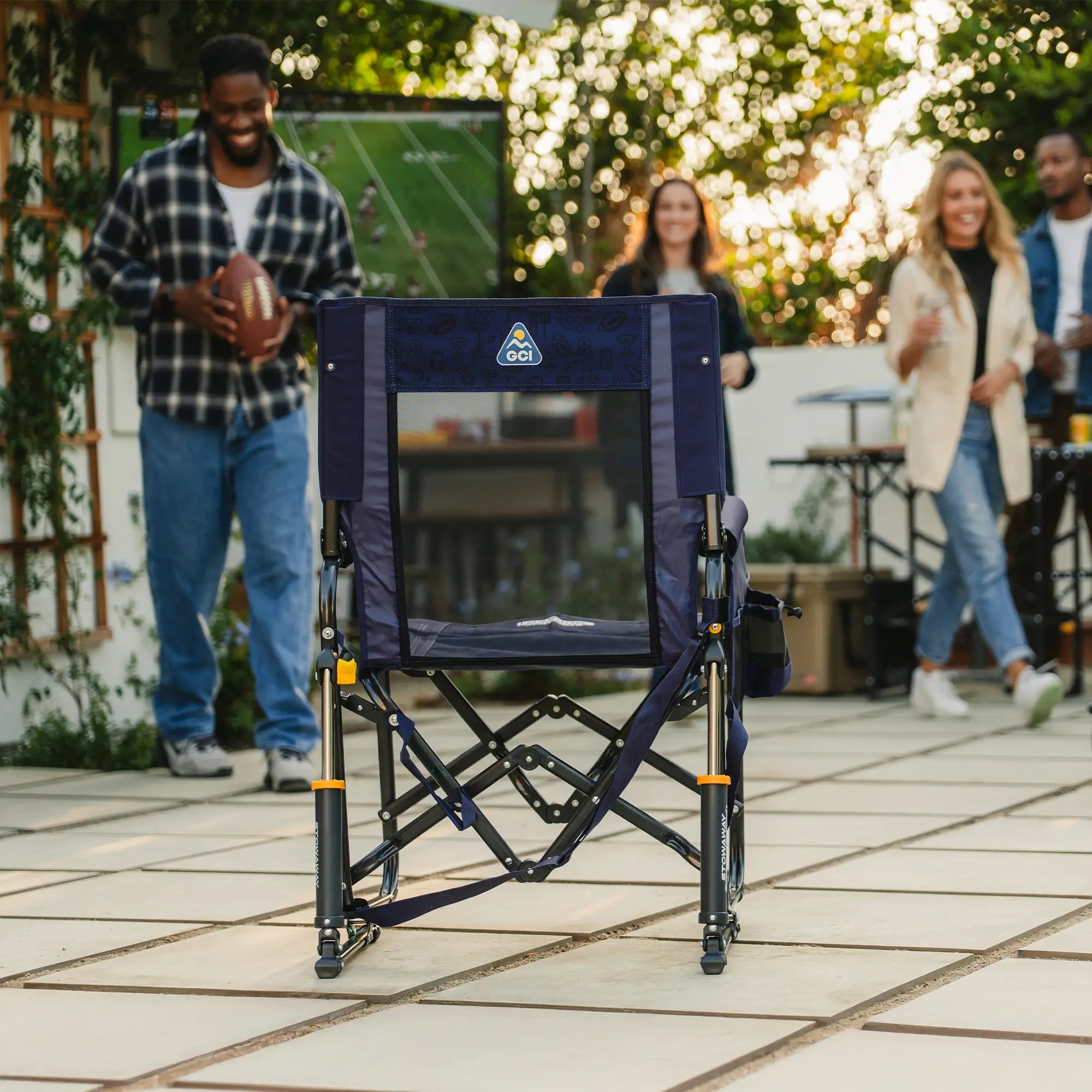 Smooth Motion Stowaway Rocker - Choice 794 - Patented Spring-Action Rocking Chair for Camping Detail
