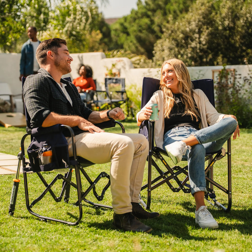 Smooth Motion Stowaway Rocker - Choice 794 - Patented Spring-Action Rocking Chair for Camping Detail