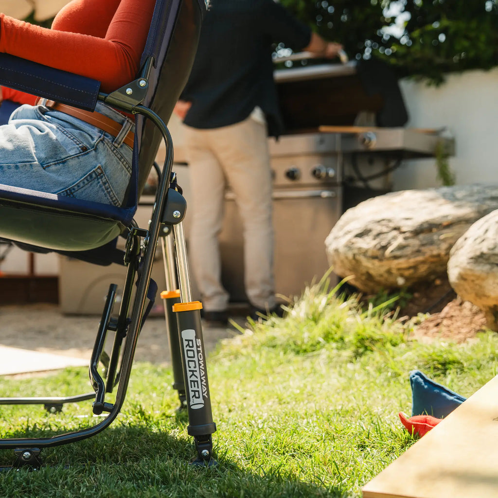 Smooth Motion Stowaway Rocker - Choice 794 - Patented Spring-Action Rocking Chair for Camping Detail