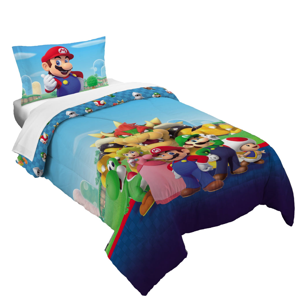 Heavyweight Warmth Kids Comforter and Pillowcase, 2-Piece Set, Twin/Full, Reversible - All-Season Down Alternative Comforter Insert - Default Title