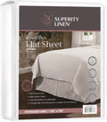 Wrinkle-Resistant Oversized King Size Flat Sheet for Bed - 100% Cotton - Durable and Comfortable with 200 Thread Count - Soft, Breathea... - Breathable Egyptian Cotton Flat & Fitted Sheets - Default Title