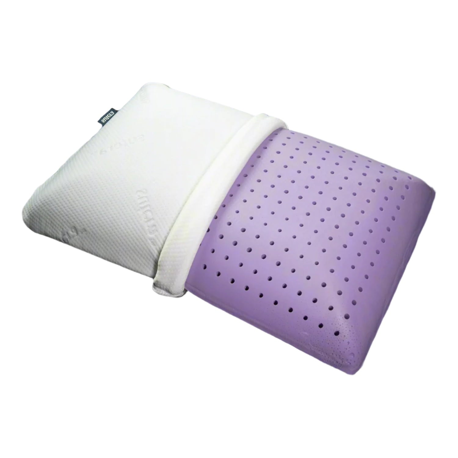 Hotel Collection Plush Zen Bed Pillow, Lavender Scented Cooling Adaptive Memory Foam Queen - Ergonomic Memory Foam Pillow for Neck Pain Support - Default Title
