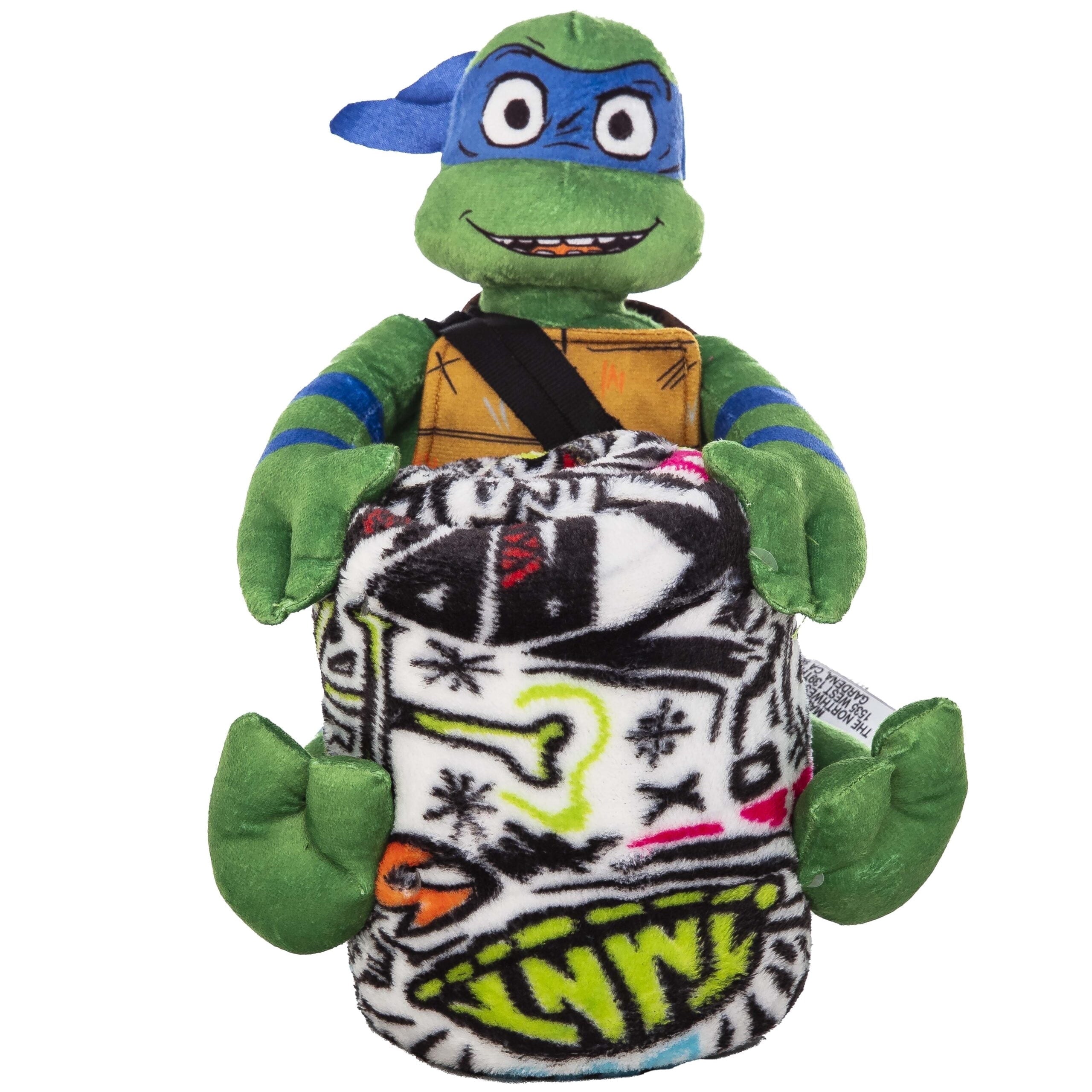 Decorative Knitted Teenage Mutant Tutles Sketched Out Kids Silk Touch Throw Blanket with Plush Hugger – Ultra Soft Plush Character Pillo... - Luxury Knitted Decorative Throw Blanket with Fringes - Default Title